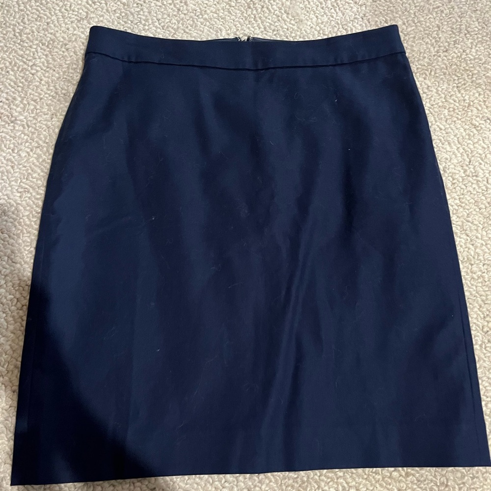 Jcrew navy pencil skirt
